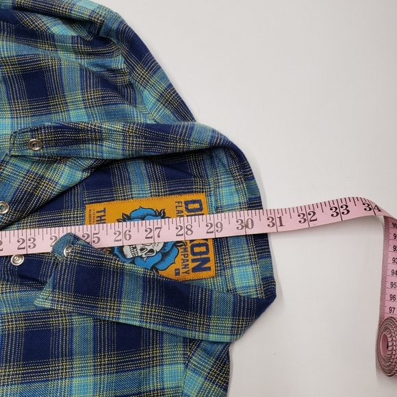 DIXXON The Pende Jo Blue Green Yellow Plaid Shirt Pearl Snap Close Women… - Picture 15 of 16